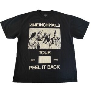 Nine Inch Nails T Shirt Mens XL Black Inverted Crowd Peel It Back Tour Merch NEW